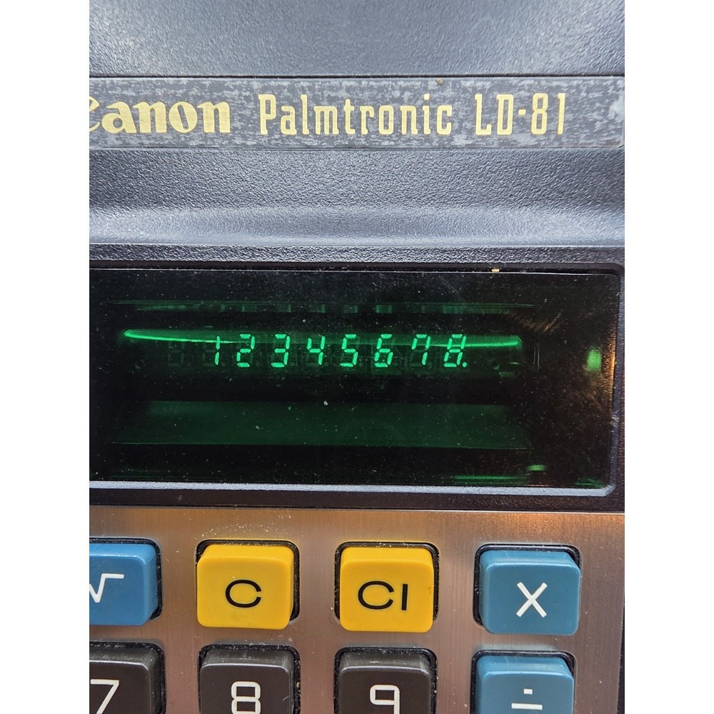 Vintage CANON Palmtronic Calculator LD-81 VFD Green Led Retro Computer Japan - Picture 4 of 11